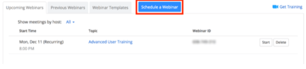 How To Use Zoom Webinar - Step 2 - Schedule a Webinar