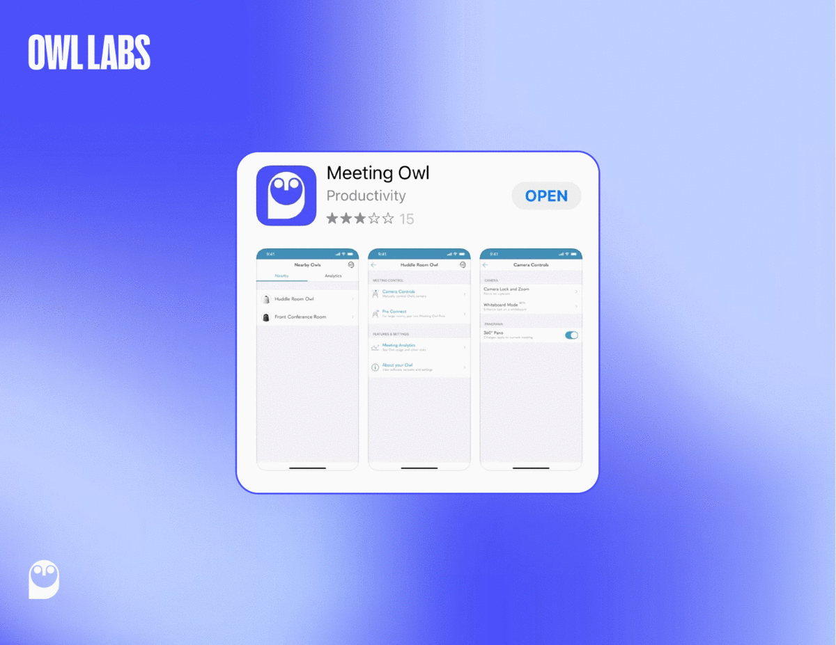 Download the Meeting Owl App