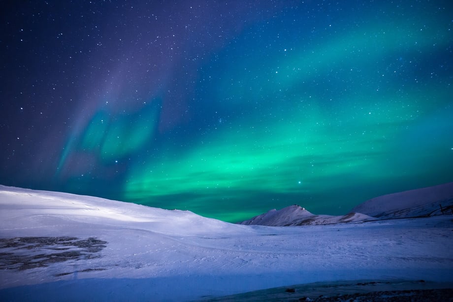 study desk zoom northern lights zoom background