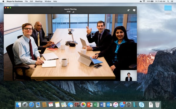 desktop video conferencing technology example from Skype