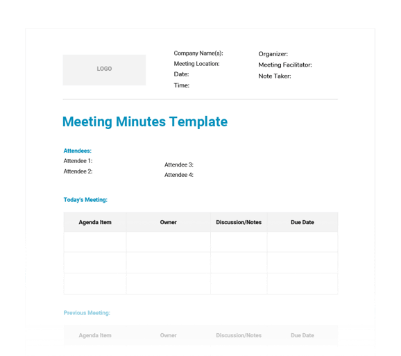 12 Free Meeting Agenda Templates