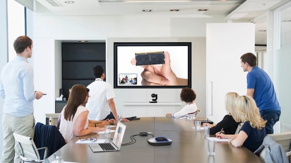 room based video conferencing technology example from logitech