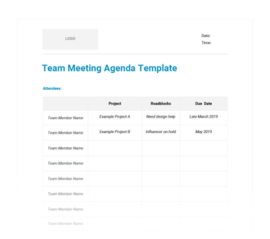 12 Free Meeting Agenda Templates 12 Free Meeting Agenda Templates